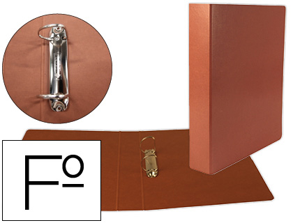 PASTAS ANEIS LIDERPAPEL CARTAO COURO FOLIO AO ALTO, LOMBADA 55, 2ANEIS