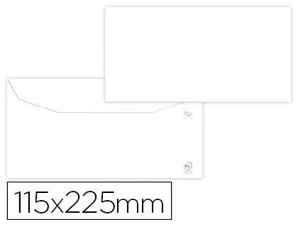 ENVELOPE LIDERPAPEL BRANCO 115X225 MM COM ABA ENGOMADA PAPEL OFFSET 80 GR CAIXA DE 500 UNIDADES