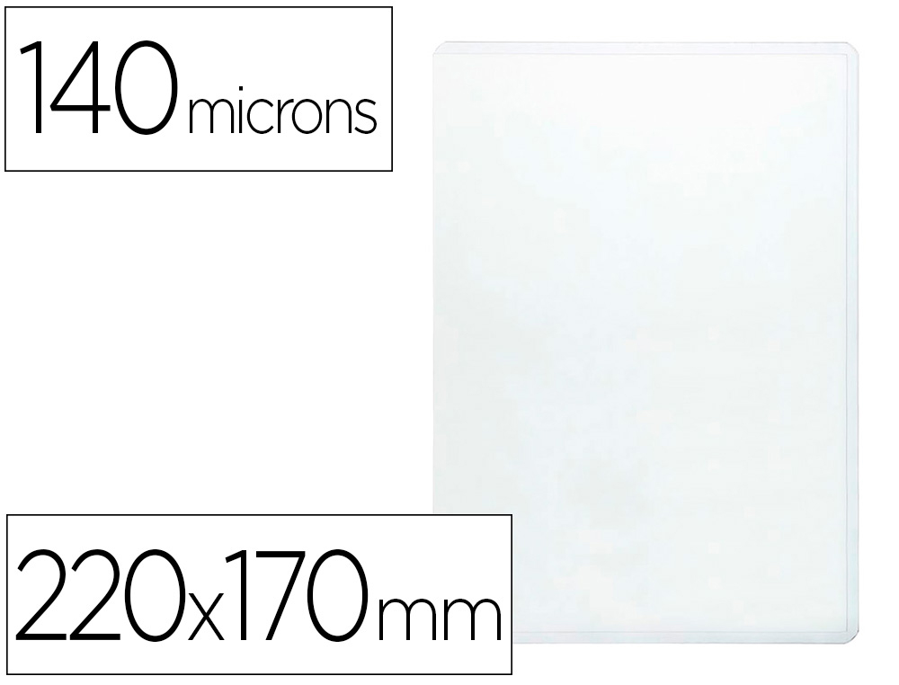 BOLSA PORTACARNET QUARTO 140 MICRONS PVC TRANSPARENTE