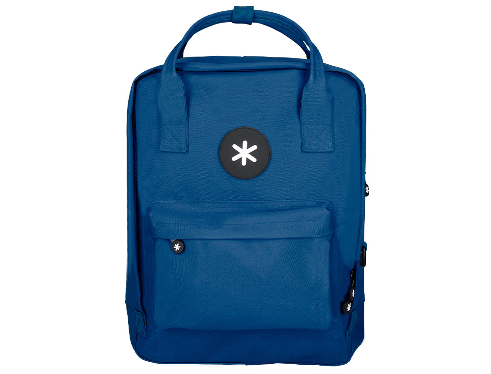 MOCHILA ESCOLAR ANTARTIK COM BOLSO EXTERIOR AZUL MARINHO 270X120X380 CM