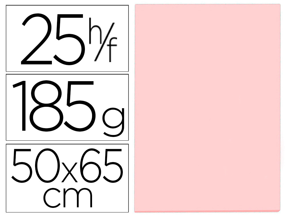 CARTOLINA GUARRO 50X65 CM 185 GR ROSA