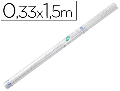 ROLO PLASTICO ADESIVO FORRA LIVROS 0,33 MT X 1,50 MT 50 MICRONS
