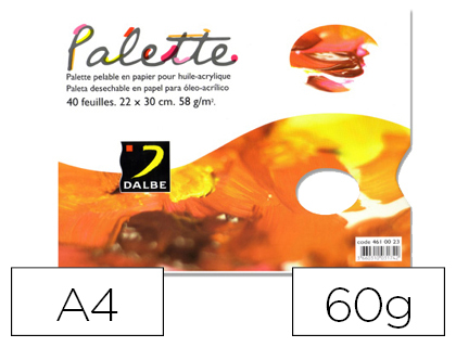 PALETA PAPEL DALBE DESCARTAVEL DIN A4 40 FOLHAS 60 GR