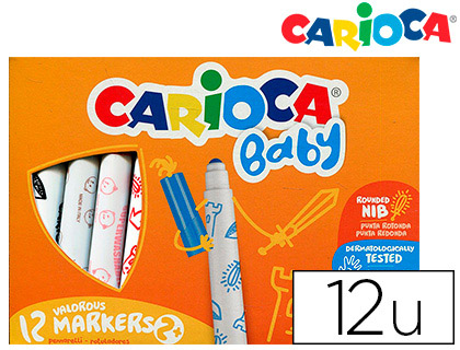 MARCADOR CARIOCA BABY 2 ANOS CAIXA 12 CORES SORTIDAS