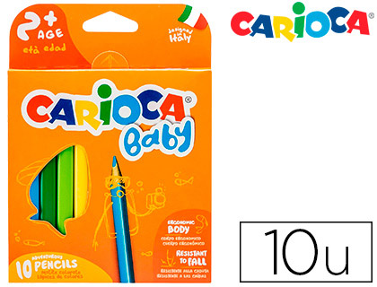LAPIS DE CORES CARIOCA BABY 2 ANOS CAIXA DE 10 CORES SORTIDOS
