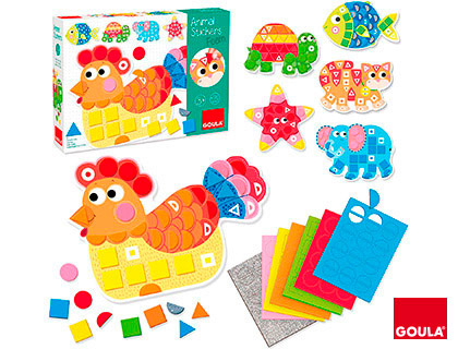 JOGO GOULA DIDATICO ANIMAIS STICKERS FOAM