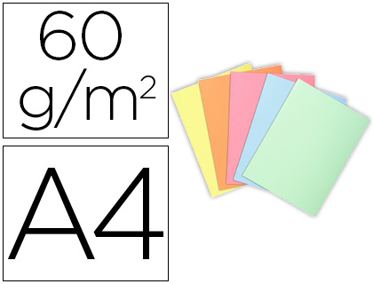 CLASSIFICADOR EXACOMPTA DIN A4 PACK DE 100 UNIDADES CORES PASTEL SORTIDAS 60 GR