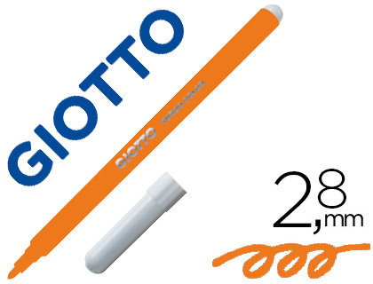 MARCADOR GIOTTO TURBO COLOR LAVAVEL COM PONTA BLOQUEADA UNICOLOR LARANJA
