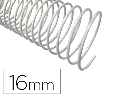 ESPIRAL Q-CONNECT METALICA BRANCO 64 5:1 16MM 1,2MM CAIXA DE 100 UNIDADES