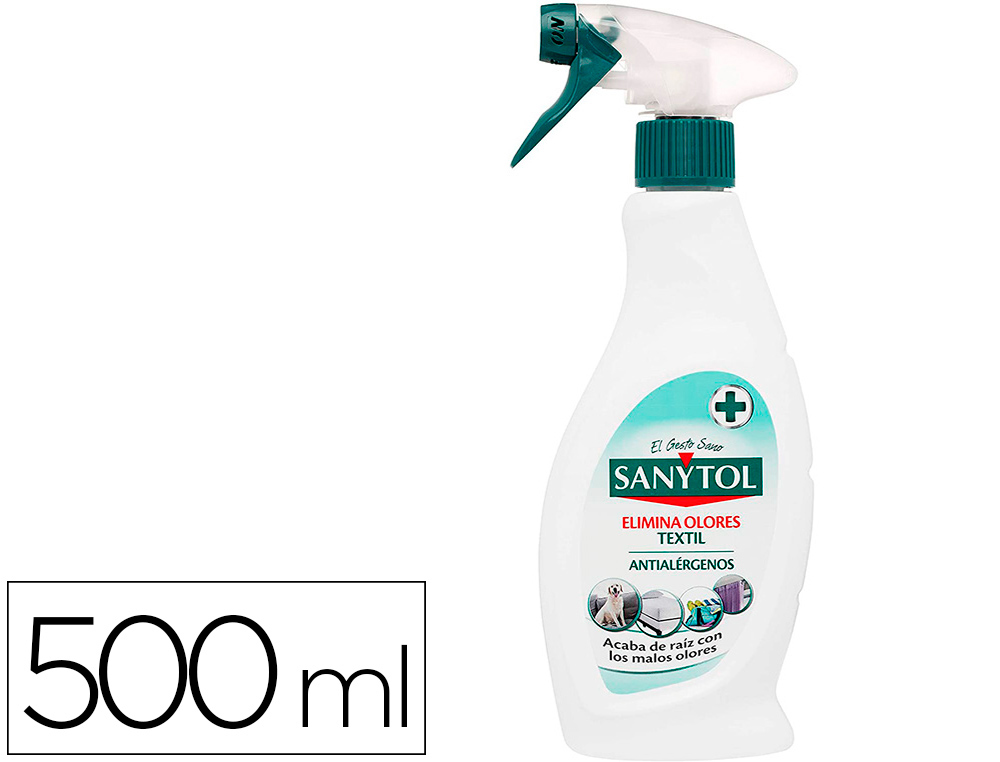 REMOVEDOR DE ODORES DESINFETANTE SANYTOL PARA TEXTIL FRASCO DE 500 ML