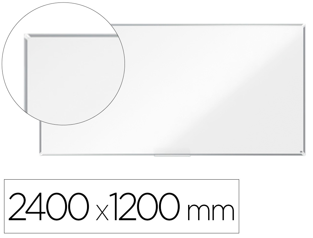 QUADRO BRANCO NOBO PREMIUM PLUS ACO LACADO MAGNETICO 2400X1200 MM