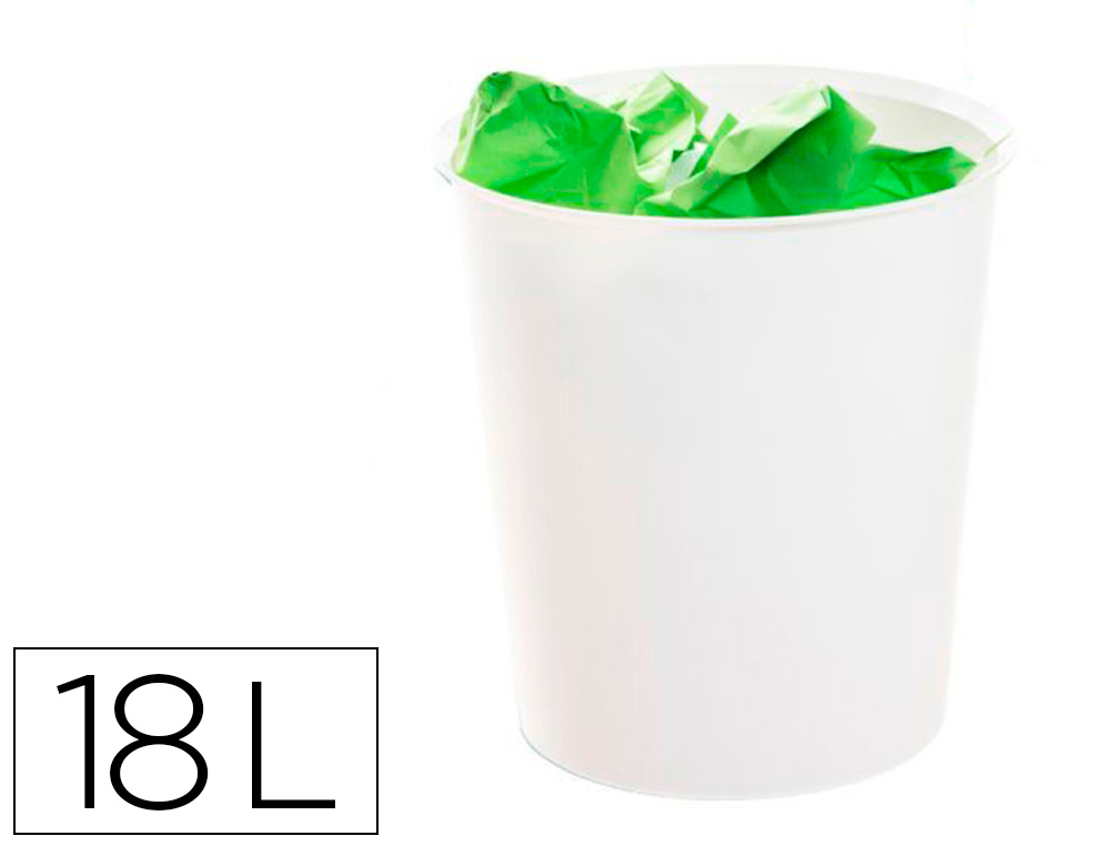 CESTO DE PAPEIS ARCHIVO 2000 ECOGREEN PLASTICO 100% RECICLAVEL 18 LITROS COR BRANCO PASTEL