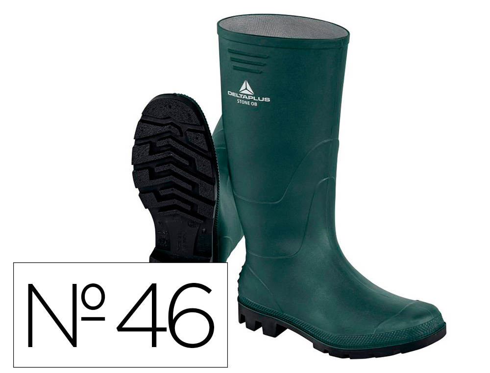 BOTAS DELTAPLUS DE SEGURANCA STONE PVC VERDE SOLA DE PITOES TAMANHO 46
