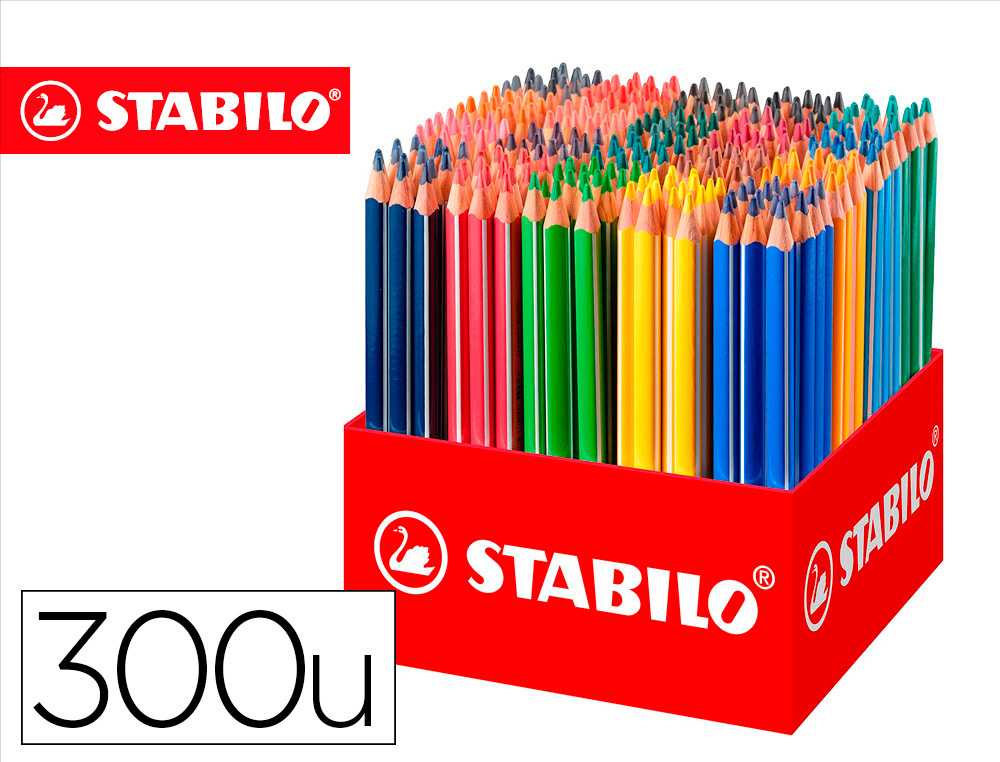 LAPIS DE COR STABILO TRIO AZ SCHOOL PACK DE 300 UNIDADES 20 CORES SORTIDAS