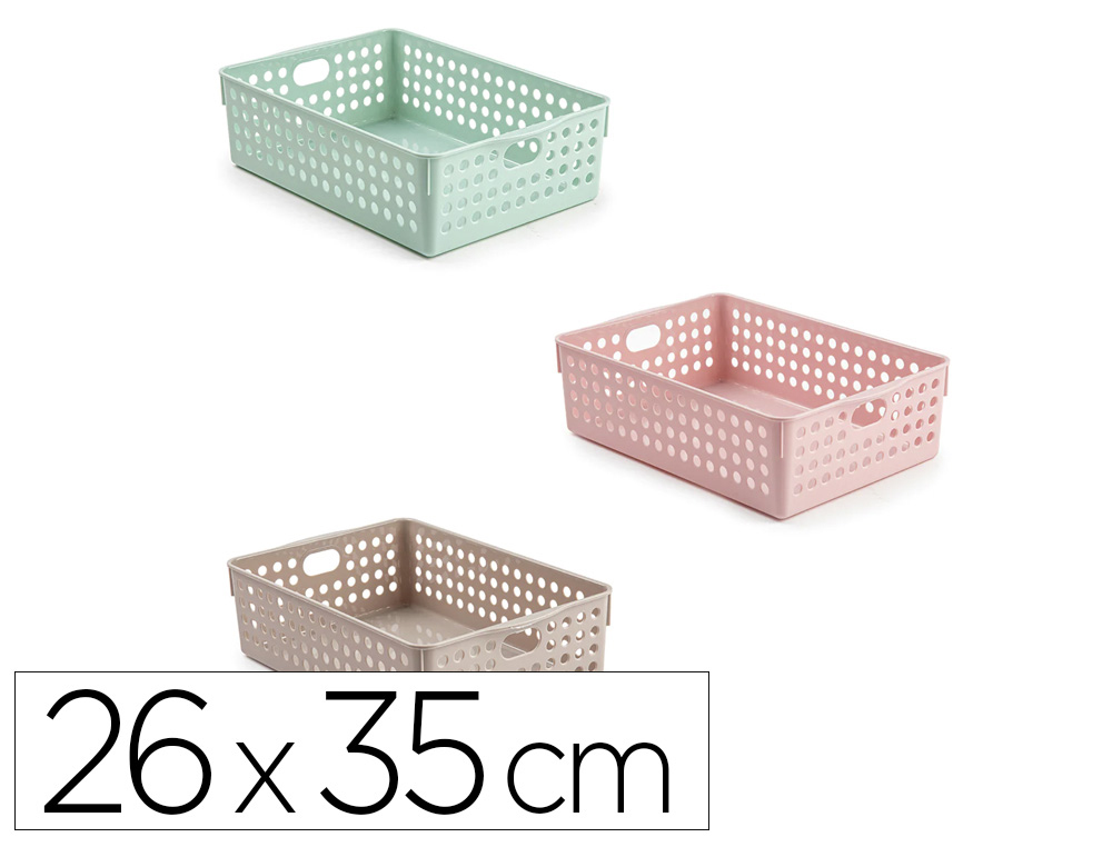CESTO DE ORGANIZACAO PLASTIFORTE ATLAS N 4 260X350 MM CORES SORTIDAS