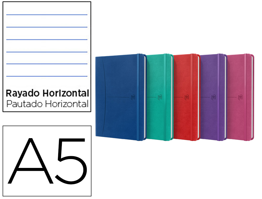 CADERNO OXFORD COZIDO CAPA EXTRADURA DIN A5 80 FOLHAS PAUTADO CORES VIVAS SORTIDAS