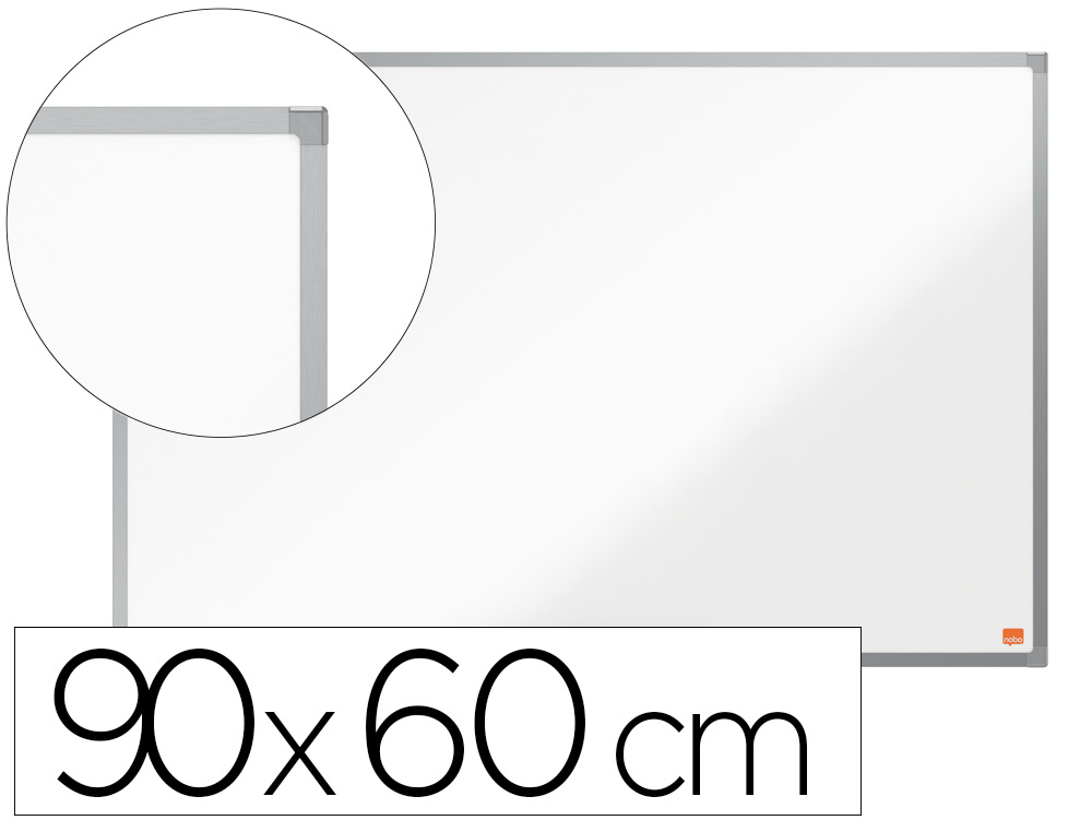QUADRO BRANCO NOBO ESSENCE ACO LACADO 90X60 CM