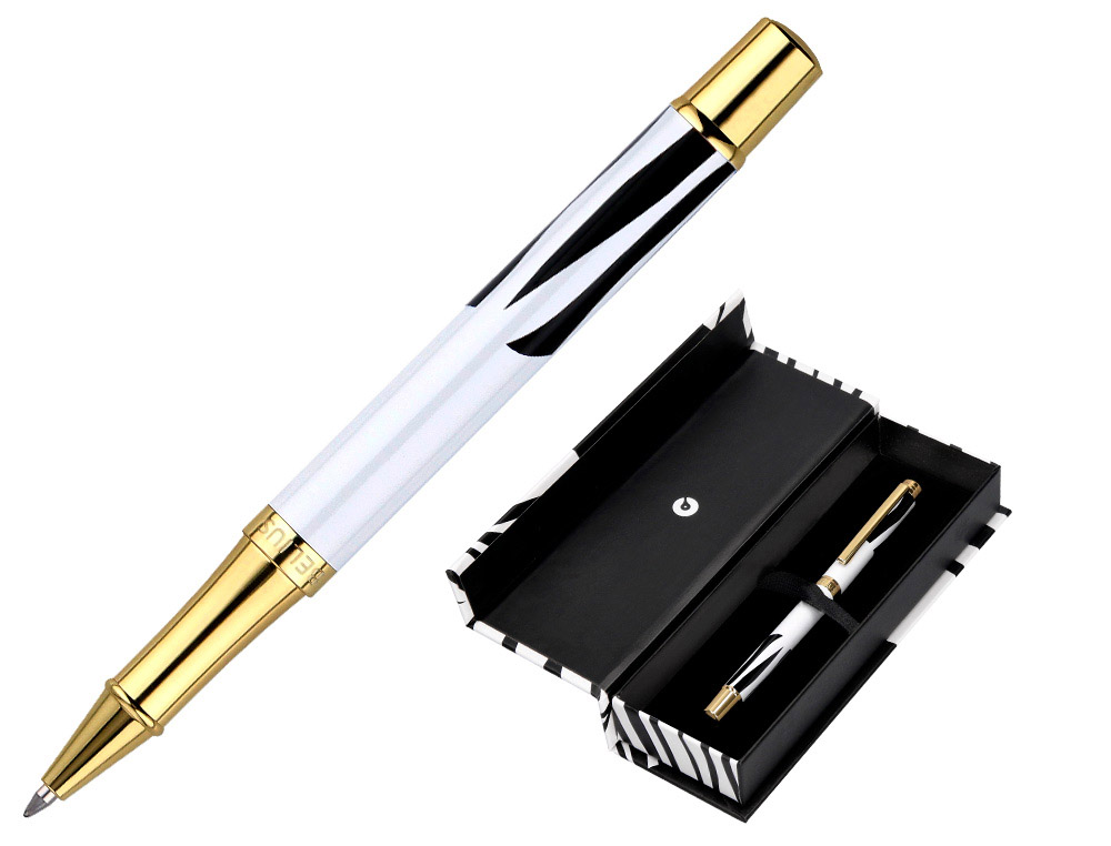 ROLLER BELIUS DUALITA CORPO PRETO DESENHO BRANCO TINTA PRETA CAIXA DESIGN