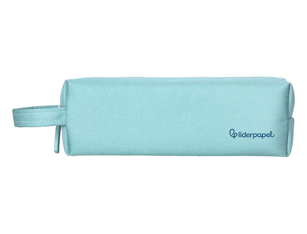 ESTOJO ESCOLAR LIDERPAPEL RETANGULAR COM ASA 210X70 MM AZUL CELESTE