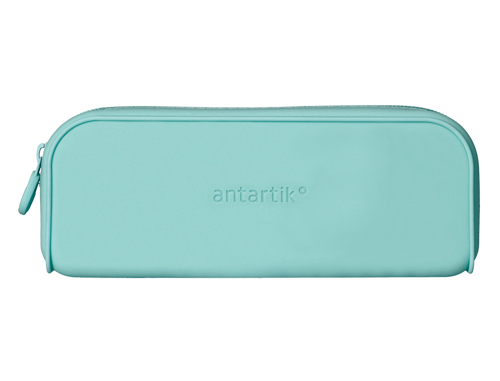 ESTOJO ESCOLAR ANTARTIK PRISMA SILICONE SOFT RETANGULAR 185X50X75 MM MENTA