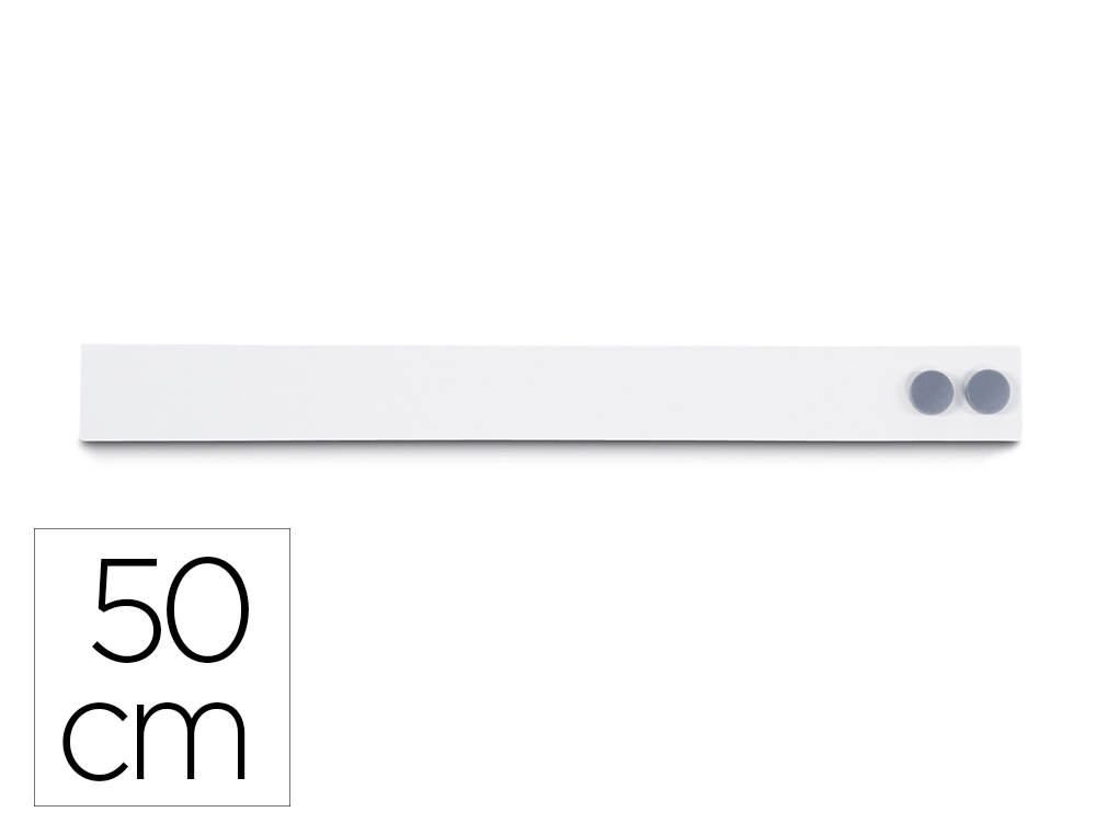 BARRA MAGNETICA MAUL STANDARD COMPRIMENTO 50 CM COR BRANCO COM DOIS IMANES INCLUIDOS