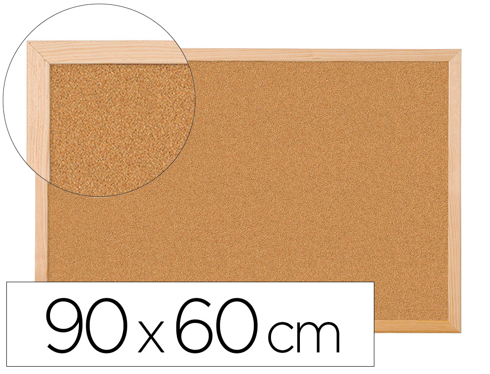 QUADRO DE CORTICA Q-CONNECT COM CAIXILHO EM MADEIRA 60 X 90 CM