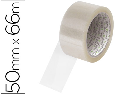 FITA ADESIVA Q-CONNECT POLIPROPILENO TRANSPARENTE 66 MT X 5 CM