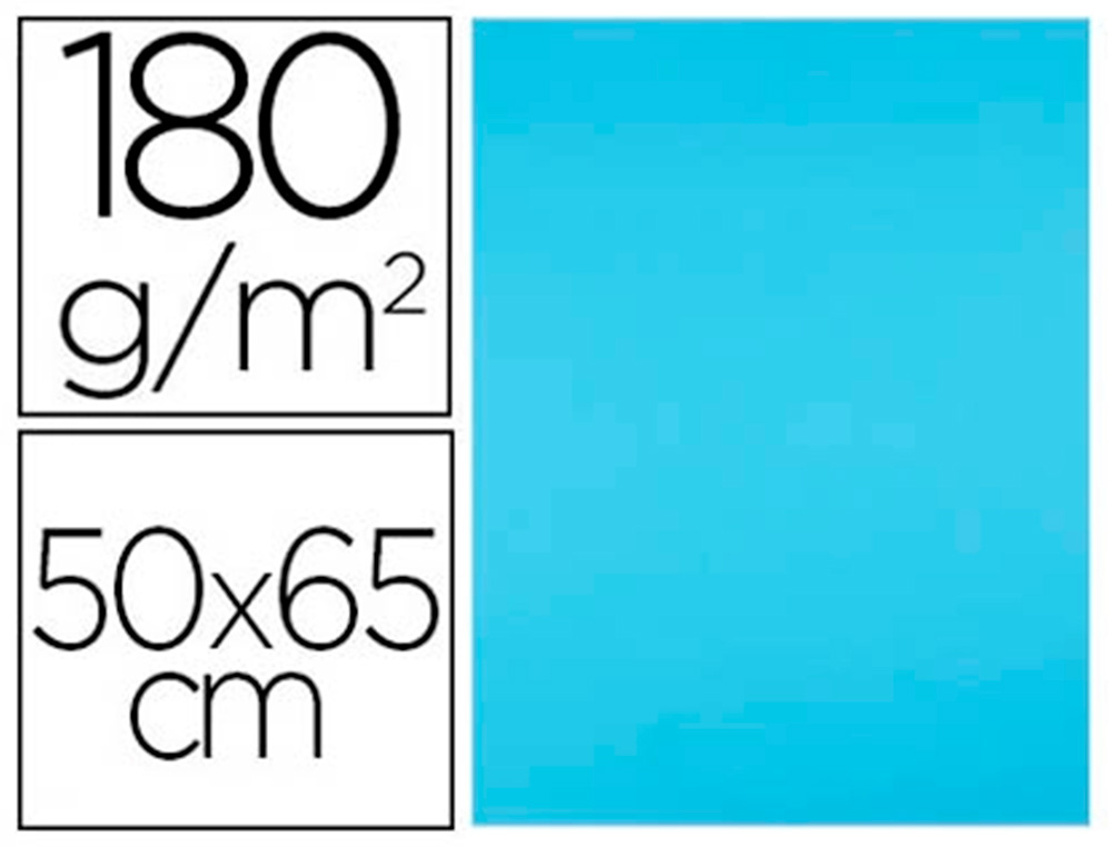 CARTOLINA LIDERPAPEL 50X65 CM 180 GR AZUL CELESTE