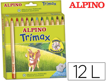 LAPIS DE CORES TRIMAX ALPINO. 12 UNIDADES