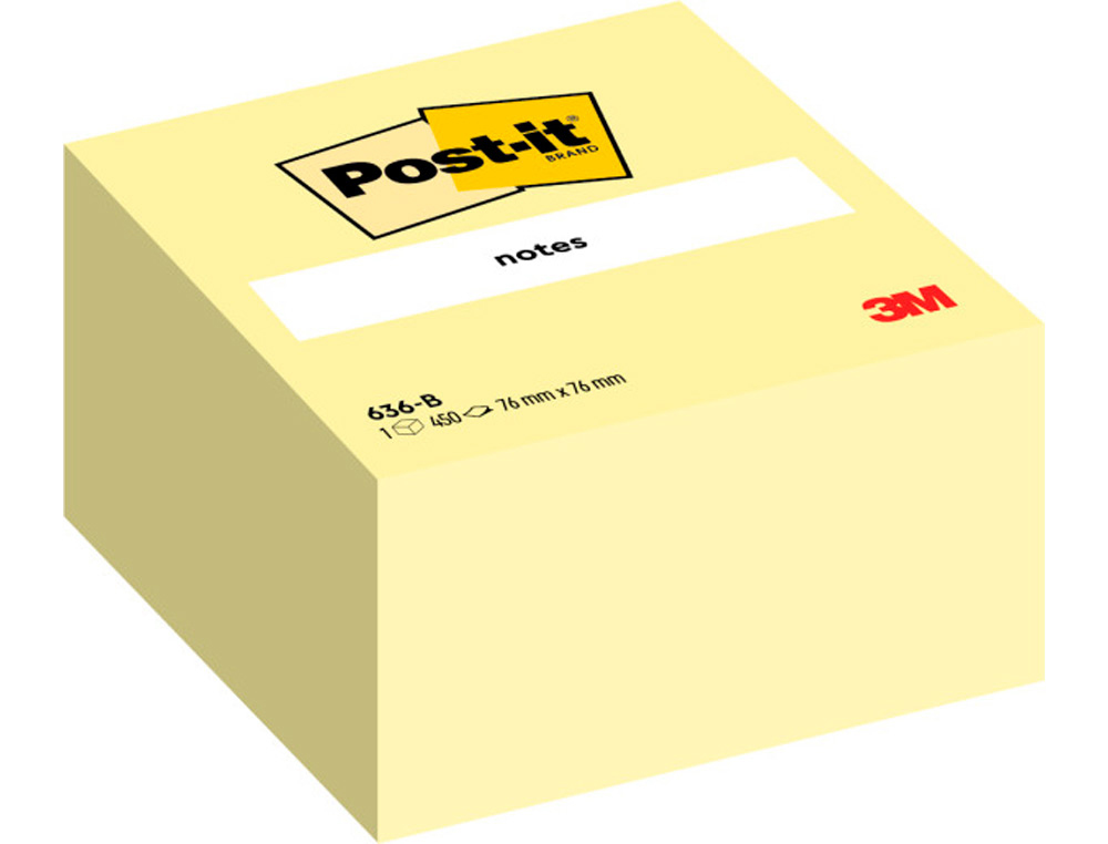 BLOCO DE NOTAS ADESIVAS POST-IT 76 X 76 X 45 MM