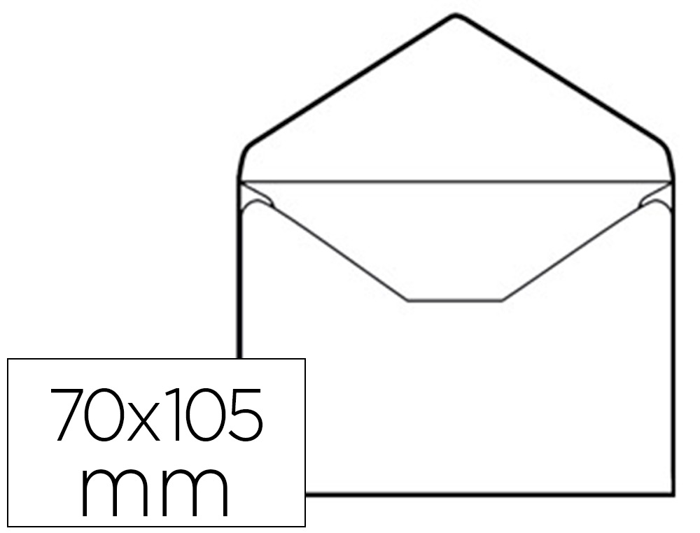ENVELOPE LIDERPAPEL N.0 CARTAO DE VISITA BRANCO 70 X 110 MM ENGOMADO PACK DE 100 UNIDADES