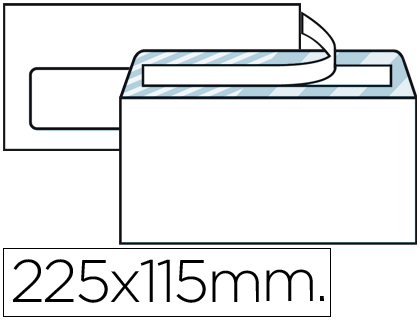 ENVELOPE LIDERPAPEL N.6 AMERICANO BRANCO 115X225 MM TIRA DE SILICONE JANELA ESQUERDA PACK DE 500 UNIDADES