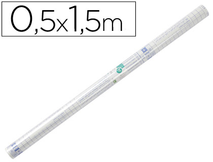 ROLO PLASTICO ADESIVO FORRA LIVROS 0,50 MT X 1,50 MT 80 MICRONS