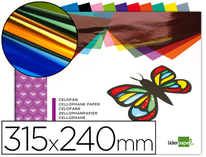 BLOCO TRABALHOS MANUAIS LIDERPAPEL CELOFANE FOLIO 10 FOLHAS SORTIDO