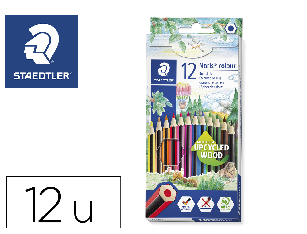LAPIS DE COR STAEDTLER NORIS CLUB CAIXA DE 12 CORES SLIM