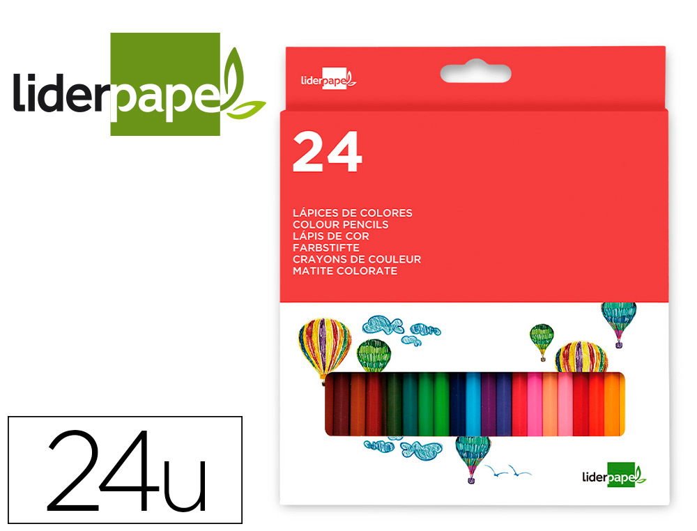 LAPIS DE COR LIDERPAPEL 24 UNIDADES