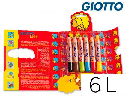 LAPIS DE COR GIOTTO BEBE 6 UNIDADES