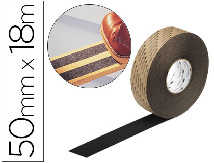 FITAS ANTIDESLIZANTES 3M SUPORTE DE VINIL ADESIVO + ABRASIVO 18MX50MM