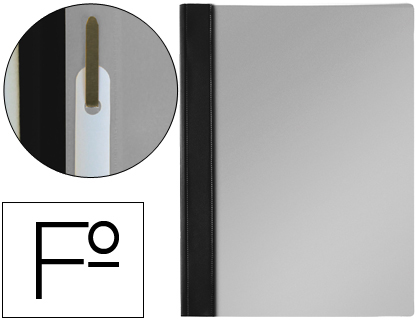 BOLSA DOSSIER ESSELTE FASTENER PVC FOLIO PRETO