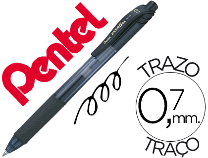 ROLLER PENTEL ENERGEL BL107 0,7MM PRETO