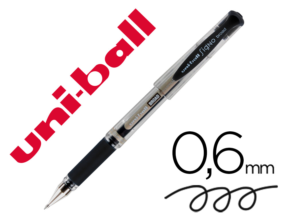 ESFEROGRAFICA UNI-BALL UM-153 SIGNO BROAD PRETO 1 MM TINTA GEL