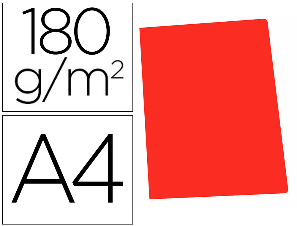 CLASSIFICADOR GIO CARTOLINA DIN A4 VERMELHO PASTEL 180 GR