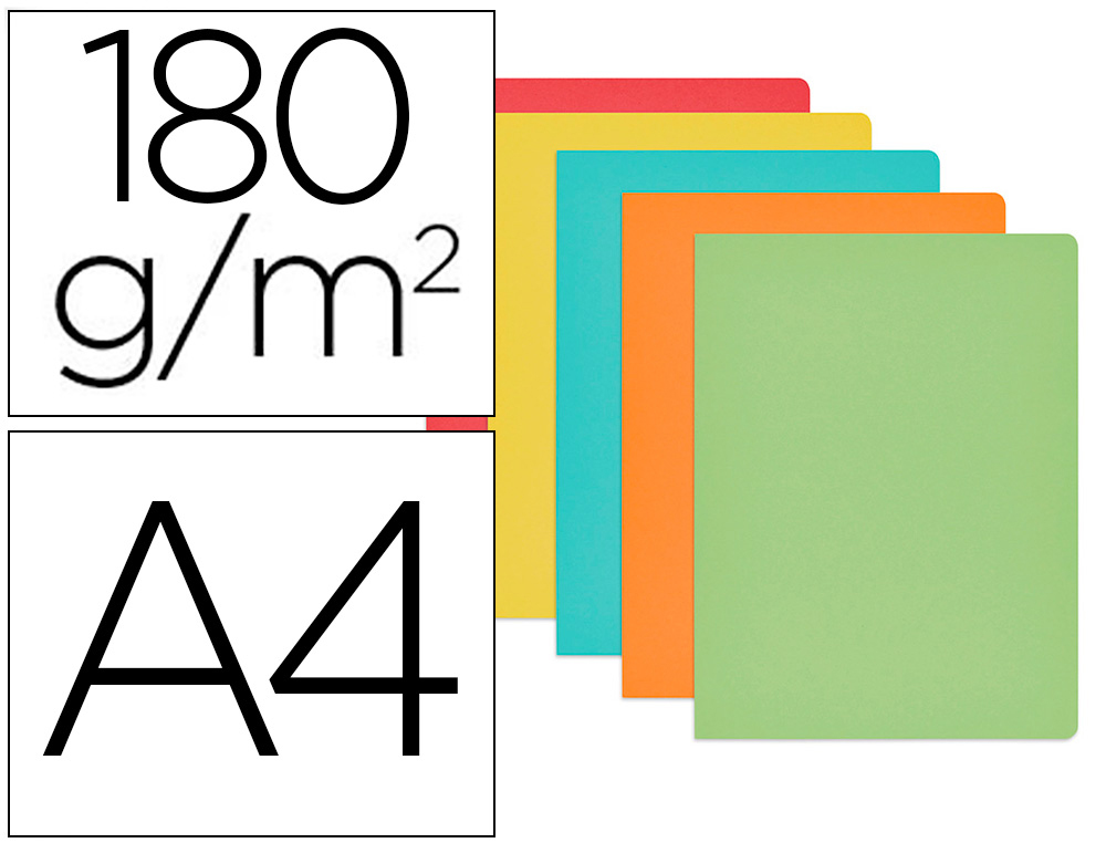 CLASSIFICADOR GIO CARTOLINA DIN A4 CORES PASTEL SORTIDAS 180 GR PACK DE 50 UNIDADES