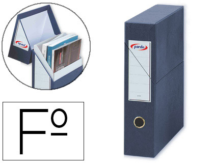 CAIXA DE TRANSFERENCIAS PARDO CARTAO FORRADO OLLAO LOMBADA DIN A4 80 MM COR AZUL 335X250X80 MM