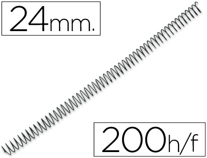 ESPIRAL Q-CONNECT METALICA 64 5:1 24MM 1,2MM CAIXA DE 100 UNIDADES