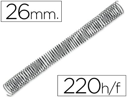 ESPIRAL Q-CONNECT METALICA 64 5:1 26MM 1,2MM CAIXA DE 50 UNIDADES