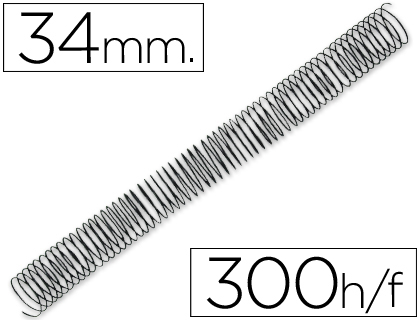 ESPIRAL Q-CONNECT METALICA 64 5:1 34MM 1,2MM CAIXA DE 25 UNIDADES