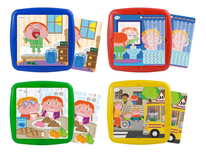 PUZZLE MINILAND HABITOS DIARIOS CONJUNTO DE 4 UNIDADES 25 PECAS