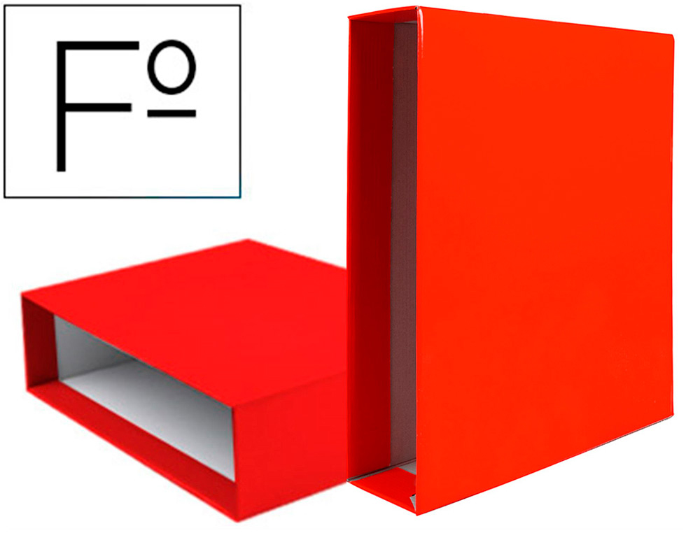 CAIXA PARA PASTA DE ARQUIVO LIDERPAPEL CARTAO FOLIO DOCUMENTA LOMBADA 82MM COR VERMELHO