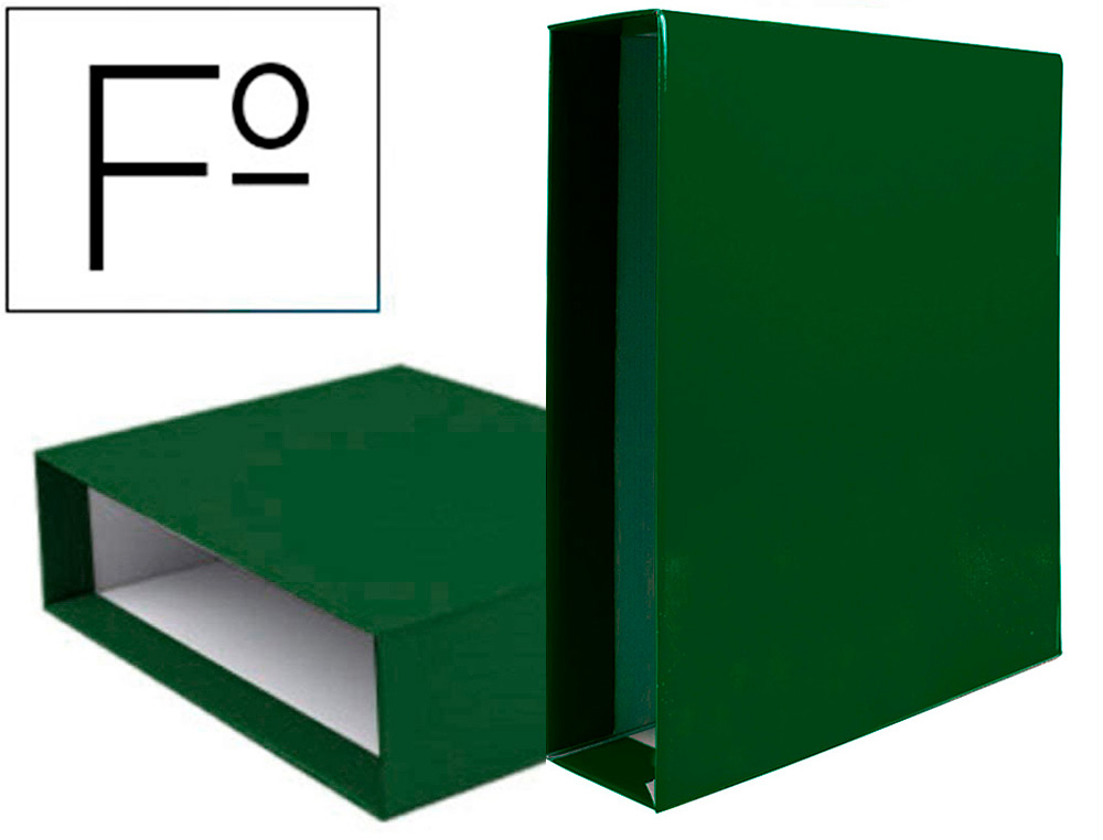 CAIXA PARA PASTA DE ARQUIVO LIDERPAPEL CARTAO FOLIO DOCUMENTA LOMBADA 82MM COR VERDE